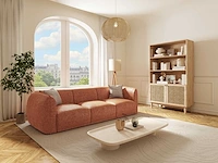 3-zits bank van terracotta chenille stof