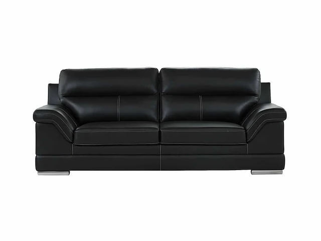 3-zits buffalo leren bank - zwart - afbeelding 3 van  3