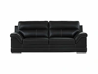 3-zits buffalo leren bank - zwart - afbeelding 3 van  3