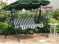 3-zits buitenschommel met luifel en gevoerd stalen frame - afbeelding 1 van  7