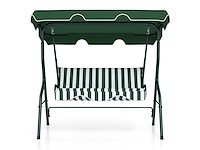 3-zits buitenschommel met luifel en gevoerd stalen frame - afbeelding 2 van  7