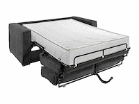 3-zits cab bank express in antracietgrijs ribfluwelen - bed met brede latten 140 cm - matras 22 cm - afbeelding 5 van  7
