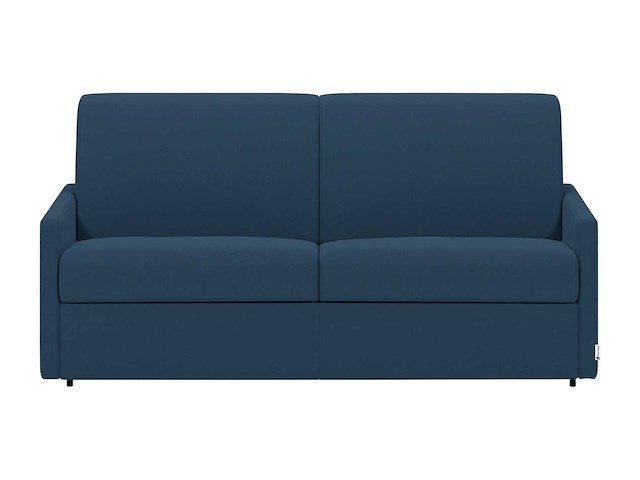 3-zits cab express in middernachtblauw fluweel - bed met brede latten 140 cm - matras 18 cm - afbeelding 3 van  8