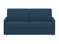 3-zits cab express in middernachtblauw fluweel - bed met brede latten 140 cm - matras 18 cm - afbeelding 3 van  8