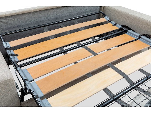 3-zits cab express in middernachtblauw fluweel - bed met brede latten 140 cm - matras 18 cm - afbeelding 5 van  8