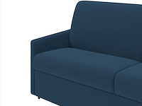 3-zits cab express in middernachtblauw fluweel - bed met brede latten 140 cm - matras 18 cm - afbeelding 7 van  8
