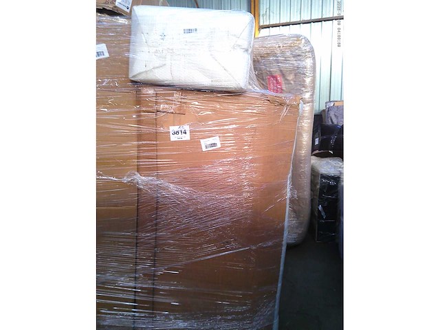 3-zits cabrio bank express wit buffaloleer - slaapruimte 140 cm - matras 22 cm met traagschuim - afbeelding 6 van  6
