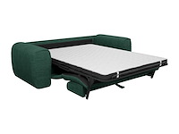 3-zits cabrio express bank in sparrengroen ribfluwelen - slaapt 140 cm - matrassen 16 cm traagschuim - afbeelding 5 van  7