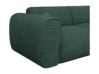 3-zits cabrio express bank in sparrengroen ribfluwelen - slaapt 140 cm - matrassen 16 cm traagschuim - afbeelding 6 van  7