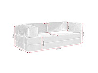 3-zits comfortabele bank - beige zijdoek - afbeelding 6 van  6