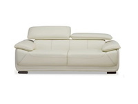 3-zits leren bank - ivory