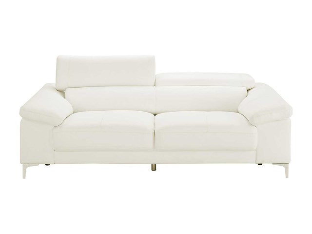 3-zits leren bank - wit - afbeelding 2 van  6