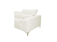 3-zits leren bank - wit - afbeelding 3 van  6