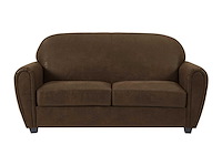 3-zits microvezelbank in een club met een oude leren look - afbeelding 3 van  8