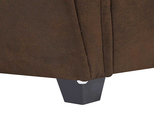 3-zits microvezelbank in een club met een oude leren look - afbeelding 5 van  8
