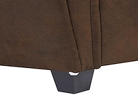 3-zits microvezelbank in een club met een oude leren look - afbeelding 5 van  8