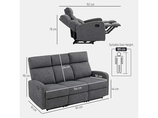 3-zits relaxstoel - afbeelding 4 van  10