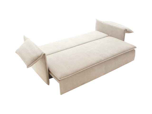 3-zits slaapbank in beige fijn geribd ribfluwelen - afbeelding 6 van  10