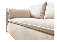 3-zits slaapbank in beige fijn geribd ribfluwelen - afbeelding 7 van  10