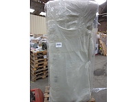 3-zits slaapbank met crèmekleurige polyester bekleding en gouden poten - afbeelding 7 van  7