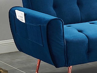 3-zits slaapbank slaapbank in fluweel - koninklijk blauw - afbeelding 3 van  3