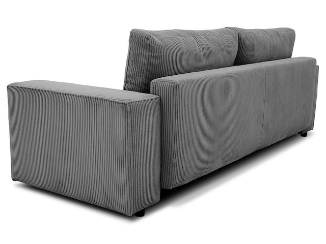 3-zitsbank josh - 239x86x85cm - met opbergruimte - antraciet ribfluweel - afbeelding 4 van  7