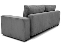 3-zitsbank josh - 239x86x85cm - met opbergruimte - antraciet ribfluweel - afbeelding 4 van  7