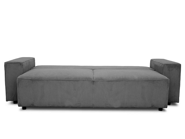 3-zitsbank josh - 239x86x85cm - met opbergruimte - antraciet ribfluweel - afbeelding 6 van  7