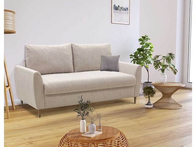3-zitsbank lino - beige stof - afbeelding 4 van  7