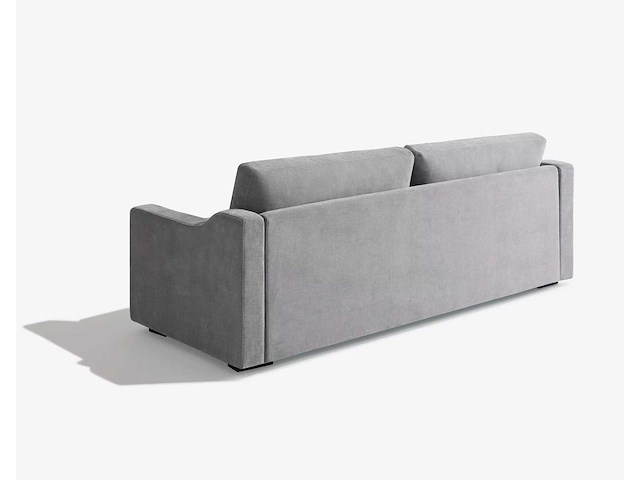 3-zitter bank - cabrio met 18 cm matras - grijze stof - afbeelding 2 van  6