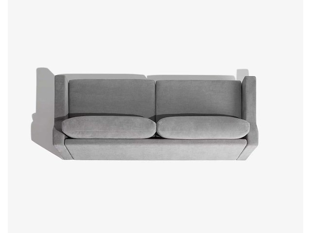 3-zitter bank - cabrio met 18 cm matras - grijze stof - afbeelding 4 van  6