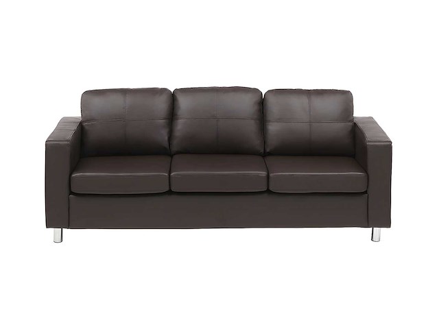 3-zitter nep sofa - bruin - afbeelding 2 van  5