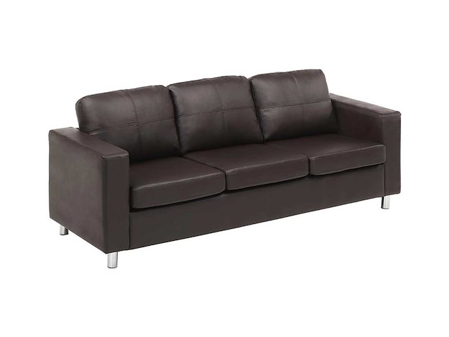 3-zitter nep sofa - bruin - afbeelding 3 van  5