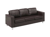 3-zitter nep sofa - bruin - afbeelding 3 van  5