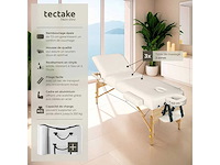 3-zone vouwbare draagbare massagetafel - beige - afbeelding 3 van  8