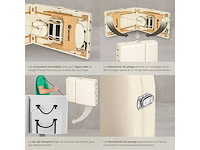 3-zone vouwbare draagbare massagetafel - beige - afbeelding 6 van  8