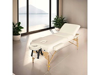 3-zone vouwbare draagbare massagetafel - beige - afbeelding 8 van  8