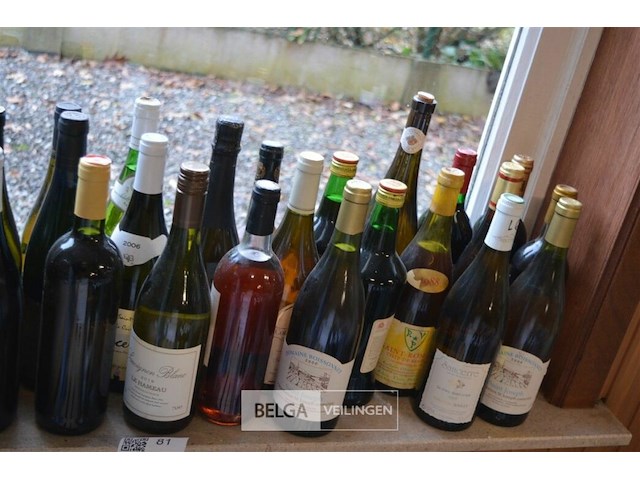 ±30 flessen diverse wijnsoorten - afbeelding 3 van  3