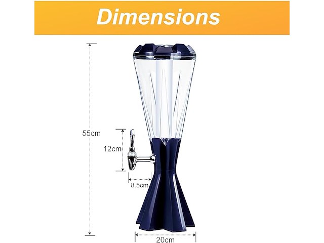 3,0 l, bierzuil met tapkraan - afbeelding 2 van  3