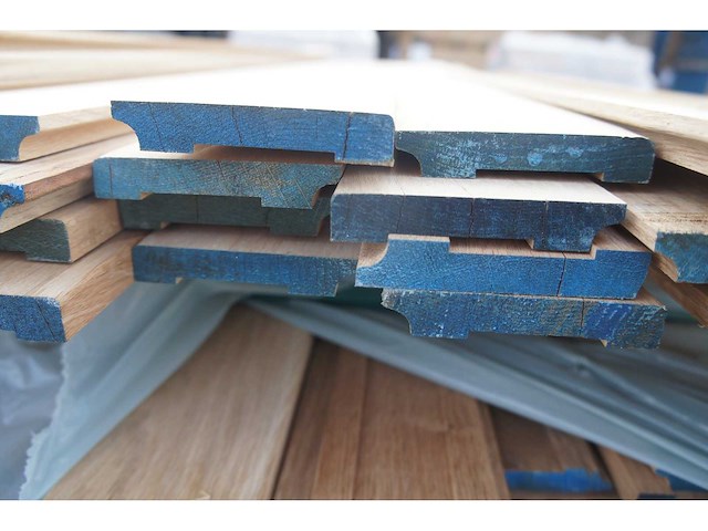 30 lm massief eiken plinten 14mm - afbeelding 2 van  6