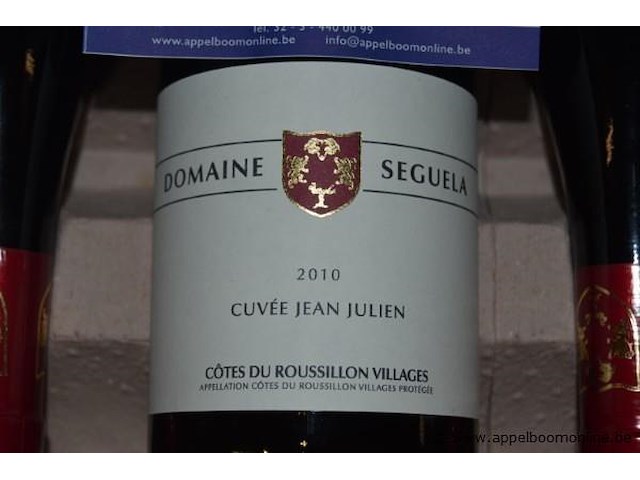 30 rode flessen wijn domaine seguela cuvée jean julien 2010, côtes du roussillon villages appellation protégée, 750ml - afbeelding 2 van  3