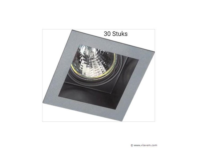 30 stuks orbit vierkante inbouwspot van metaal - afbeelding 1 van  2