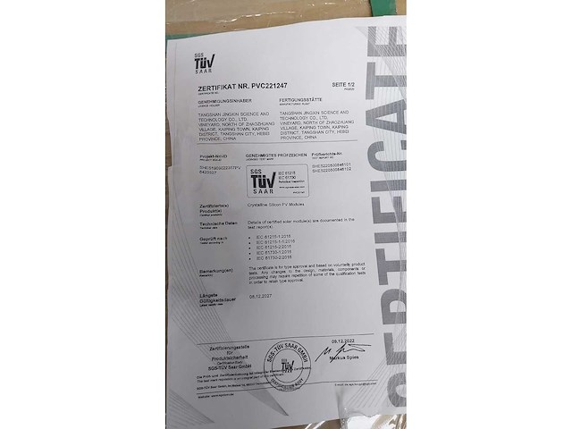 30 x( 12.750) watt nieuwe zonnepanelen tinosolar - afbeelding 10 van  10