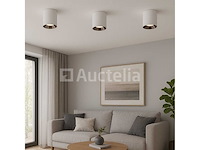 30 x downlight fitting – opbouwarmatuur – gu10 – vierkant – wit/chroom - afbeelding 3 van  4