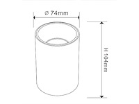 30 x downlight fitting – opbouwarmatuur – gu10 – vierkant – wit/chroom - afbeelding 4 van  4