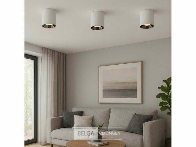 30 x downlight fitting – opbouwarmatuur – gu10 – vierkant – wit/chroom - afbeelding 2 van  5