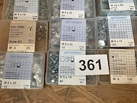 30 x dozen dopmoeren; zeskanttapbout; sluitringen; schroefbouten - afbeelding 2 van  7