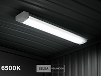 30 x led-batten met lens – 120w – 120cm – 6500k koud wit – tetra-lens - afbeelding 1 van  6