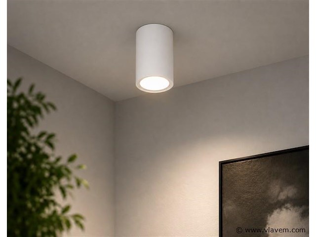 30 x led opbouw spot 5w – 4200k neutraal wit - wit – ip20 – sandra-5/xl - afbeelding 1 van  5