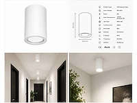 30 x led opbouw spot 5w – 4200k neutraal wit - wit – ip20 – sandra-5/xl - afbeelding 2 van  5